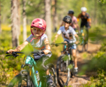 Cyklister barn på MTB Orsa Grönklitt