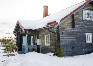 Timmerstuga belägen i Blåbärsbyn i Orsa Grönklitt