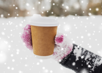 28384205 Close Up Of Hand With Coffee Outdoors In Winter